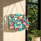 Personalized Vintage Telephone Holographic Acrylic Suncatcher