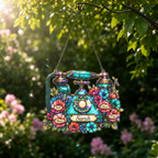 Personalized Vintage Telephone Holographic Acrylic Suncatcher
