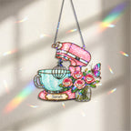 Personalized Stand Mixer & Roses Holographic Acrylic Suncatcher