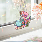 Personalized Stand Mixer & Roses Holographic Acrylic Suncatcher