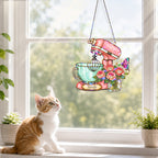 Personalized Stand Mixer & Roses Holographic Acrylic Suncatcher