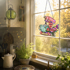 Personalized Stand Mixer & Roses Holographic Acrylic Suncatcher