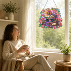 Personalized Vintage Gramophone Holographic Acrylic Suncatcher