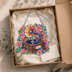 Personalized Vintage Gramophone Holographic Acrylic Suncatcher