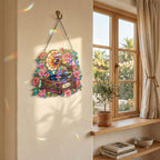 Personalized Vintage Gramophone Holographic Acrylic Suncatcher