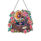 Personalized Vintage Gramophone Holographic Acrylic Suncatcher