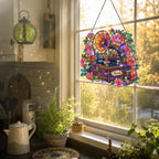 Personalized Vintage Gramophone Holographic Acrylic Suncatcher