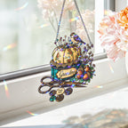 Personalized Grandma Pincushion & Sparrow Holographic Acrylic Suncatcher