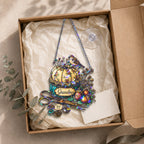 Personalized Grandma Pincushion & Sparrow Holographic Acrylic Suncatcher