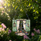 Personalized Grandma Cottage Window Holographic Acrylic Suncatcher