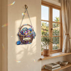 Personalized Grandma Yarn Basket Holographic Acrylic Suncatcher