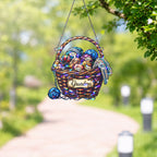 Personalized Grandma Yarn Basket Holographic Acrylic Suncatcher