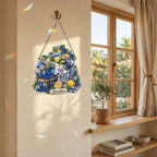 Personalized Grandma Lemon & Blueberry Pitcher Holographic Acrylic Suncatcher