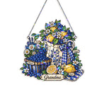 Personalized Grandma Lemon & Blueberry Pitcher Holographic Acrylic Suncatcher