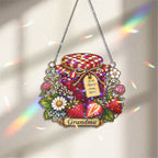 Personalized Grandma Strawberry Jam Jar Holographic Acrylic Suncatcher