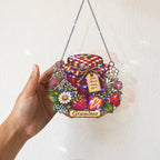 Personalized Grandma Strawberry Jam Jar Holographic Acrylic Suncatcher
