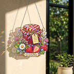 Personalized Grandma Strawberry Jam Jar Holographic Acrylic Suncatcher