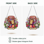 Personalized Grandma Strawberry Jam Jar Holographic Acrylic Suncatcher