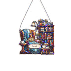 Personalized Reading Nook Holographic Acrylic Suncatcher