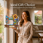 Personalized Vintage Sewing Machine & Sunflower Holographic Acrylic Suncatcher