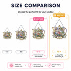 Personalized Floral Teapot Holographic Acrylic Suncatcher