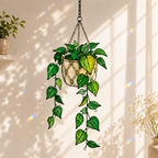 Hanging Pothos Plant Holographic Acrylic Suncatcher