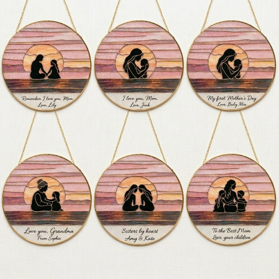 Personalized Mother’s Day Suncatcher Gift, Custom Name Mom Sun