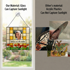 Personalized Memorial Photo Suncatcher – Look For Me In The Sunshine Cardinal &amp; Poppies