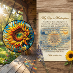 Sunflower Stained Glass Suncatcher Window Hanging