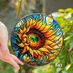 Sunflower Stained Glass Suncatcher Window Hanging