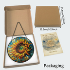 Sunflower Stained Glass Suncatcher Window Hanging