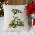 Personalized Until We Croak Frog Couple Embroidered Pillow
