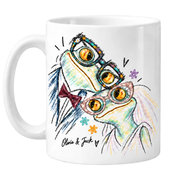 Personalized Sunday Best Frog Couple Mug