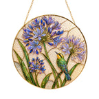 Agapanthus bird gold frame suncatcher product view