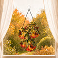 Angel's Trumpet with Monarch Butterflies Holographic Acrylic Suncatcher