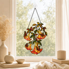 Angel's Trumpet with Monarch Butterflies Holographic Acrylic Suncatcher
