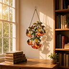 Angel's Trumpet with Monarch Butterflies Holographic Acrylic Suncatcher