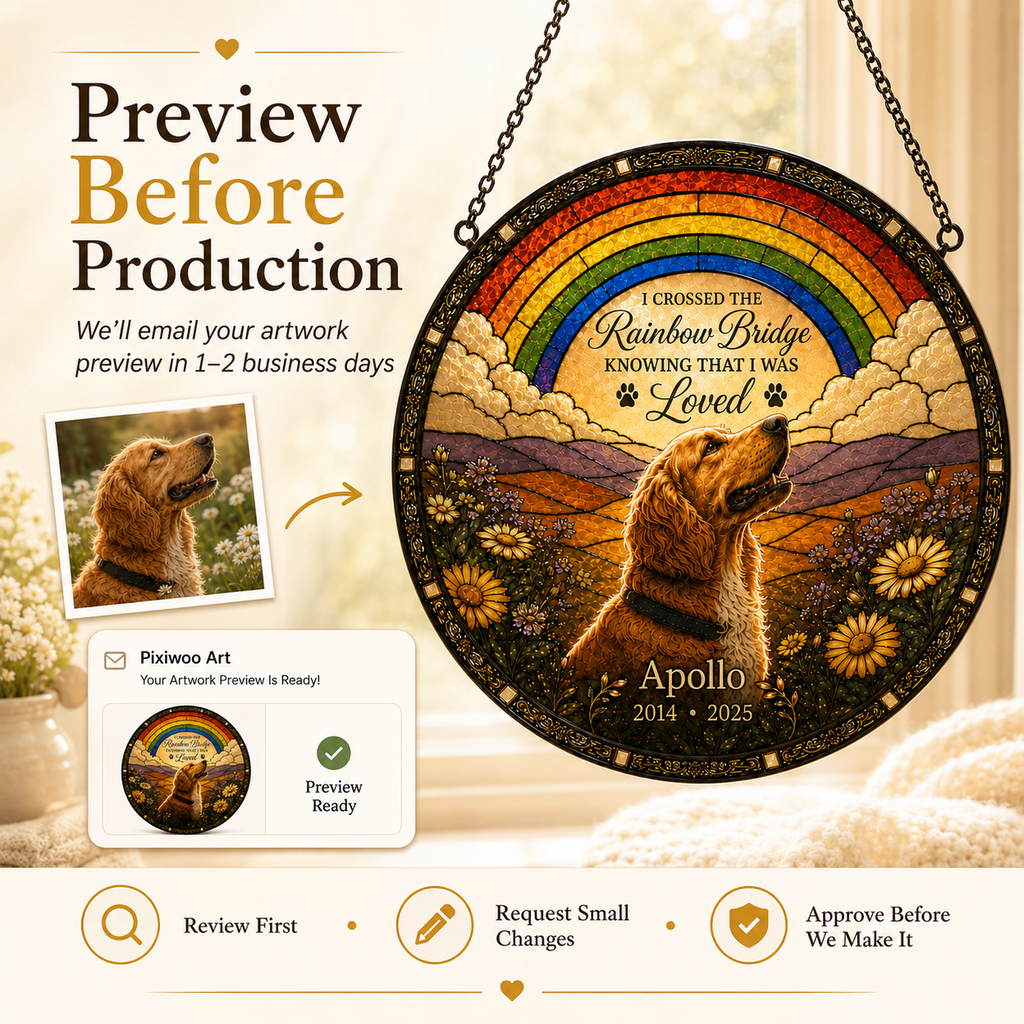 Personalized Pet Memorial Suncatcher – Forever in My Heart