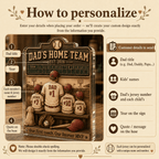 How to personalize baseball dad plaque with names jersey numbers year and custom message