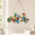 Bee-eaters on a blossom branch holographic suncatcher as a bird and garden lover gift idea