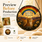 Artwork preview approval process before production begins
