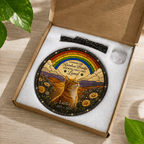 Gift ready packaging for personalized cat memorial glass suncatcher