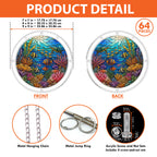 Coral reef acrylic puzzle suncatcher, colorful DIY ocean window decor