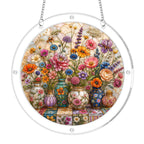 Cottage Floral Acrylic Puzzle Suncatcher