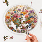 Cottage Floral Acrylic Puzzle Suncatcher