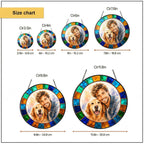 Custom pet and owner portrait suncatcher 09