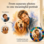 Custom pet and owner portrait suncatcher how to personalize