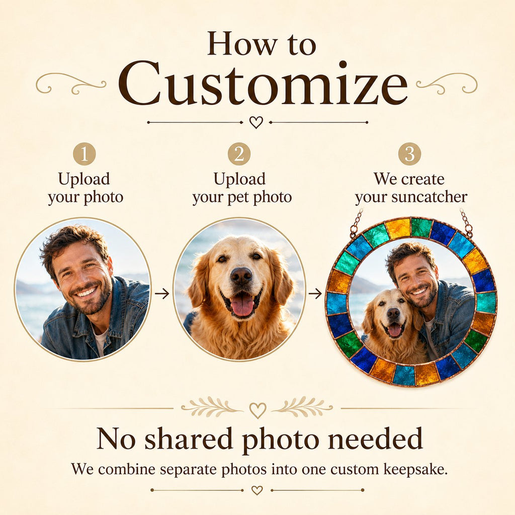 How to customize your pet and owner photo suncatcher