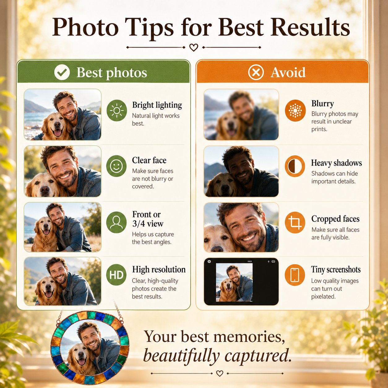 Photo tips for best results