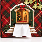Frog Couple Christmas Wooden Tissue Box Cover — Snowy Cottage or Red Tartan